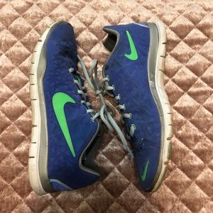 Nike Free Women’s Blue and Green Tennis shoes